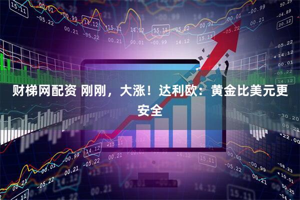 财梯网配资 刚刚，大涨！达利欧：黄金比美元更安全